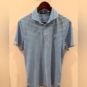 Ralph Lauren Light Blue & White Striped Polo